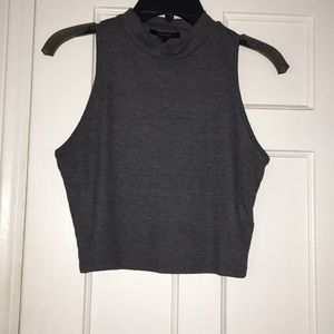 Gray crop top